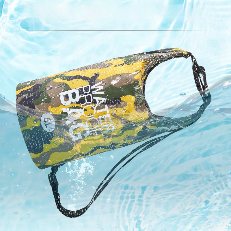Prilagođena vodootporna kanta-torba s digitalnim otiskom za outdoor sportove, plovidbu rijekom, plažu, vodeni park i rafting, s otiskom logotipa