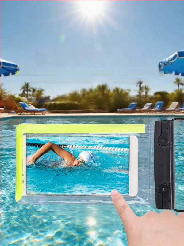 Reflektirajuća vodootporna torbica za telefon, prozirni PVC, osjetljiv dodir, mekani kaiš, kompatibilno s Apple i Huawei – za kupanje, plivanje i fotografiranje
