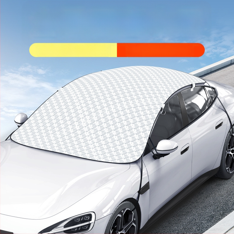 Sneg zaštitna navlaka za automobil – prednje staklo i panoramsko staklo, s proširenim pokrivanjem prozora