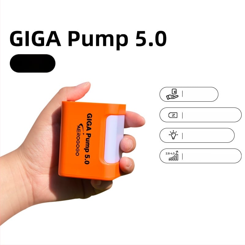 Vanjska mini električna pumpa za zrak s LED svjetlom, prijenosna, dvostruka namjena: punjenje i nadimanje, s više mlaznica