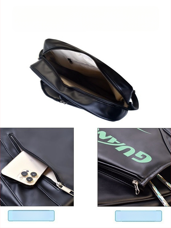 Torba za badminton raketu, unisex, PU kožna sportska torba preko ramena