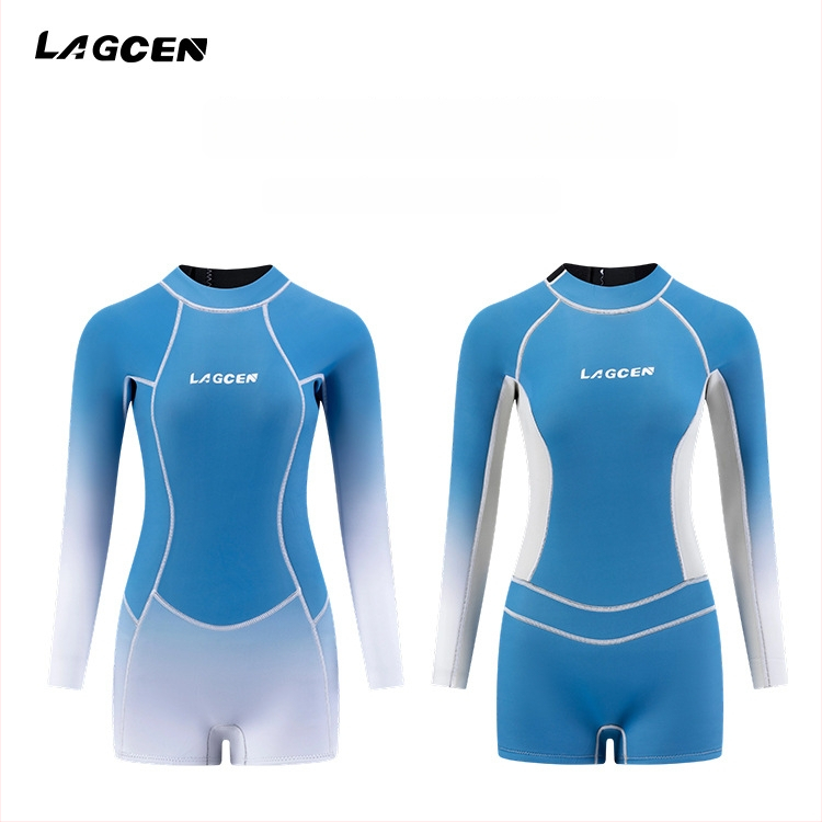 Lagcen ženski debeli kratki rukav wetsuit za surfanje, ronjenje i snorkeling