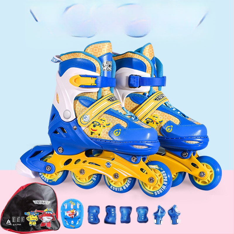 Role skates u crtani stil s osam kotača, LED treperenje i zaštitnici za vezice