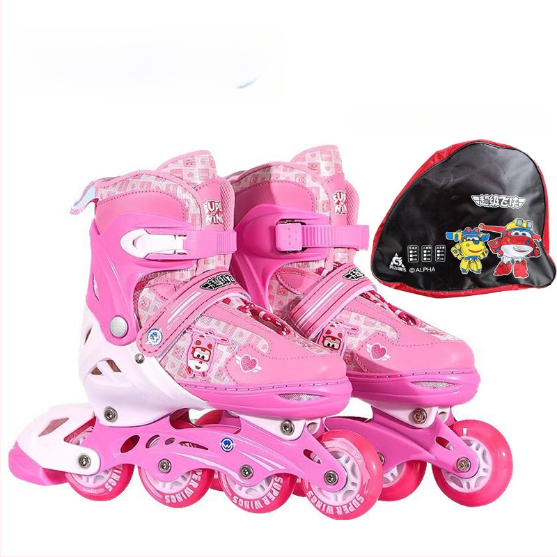 Role skates u crtani stil s osam kotača, LED treperenje i zaštitnici za vezice