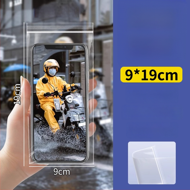 Prozirna ojačana torbica za telefon sa zatvaračem, vodootporna i otporna na prašinu, kompatibilna s dodirnim zaslonom