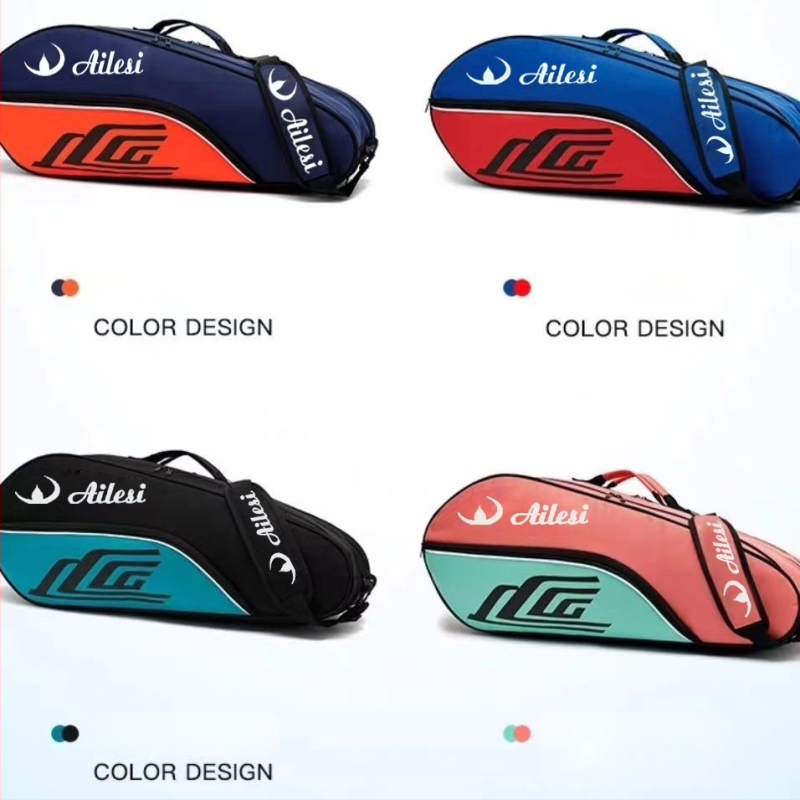 Nova unisex torba za badminton i tenis, preko ramena ili kao ruksak, kapacitet za 3 ili 6 reketa, višenamjenska profesionalna torba za rekete