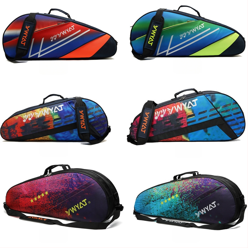 Torba za badminton i tenis, 3-djelni set, unisex ruksak s jednim ili dvostrukim ramenskim remenom, navlaka za reket, velika kapaciteta