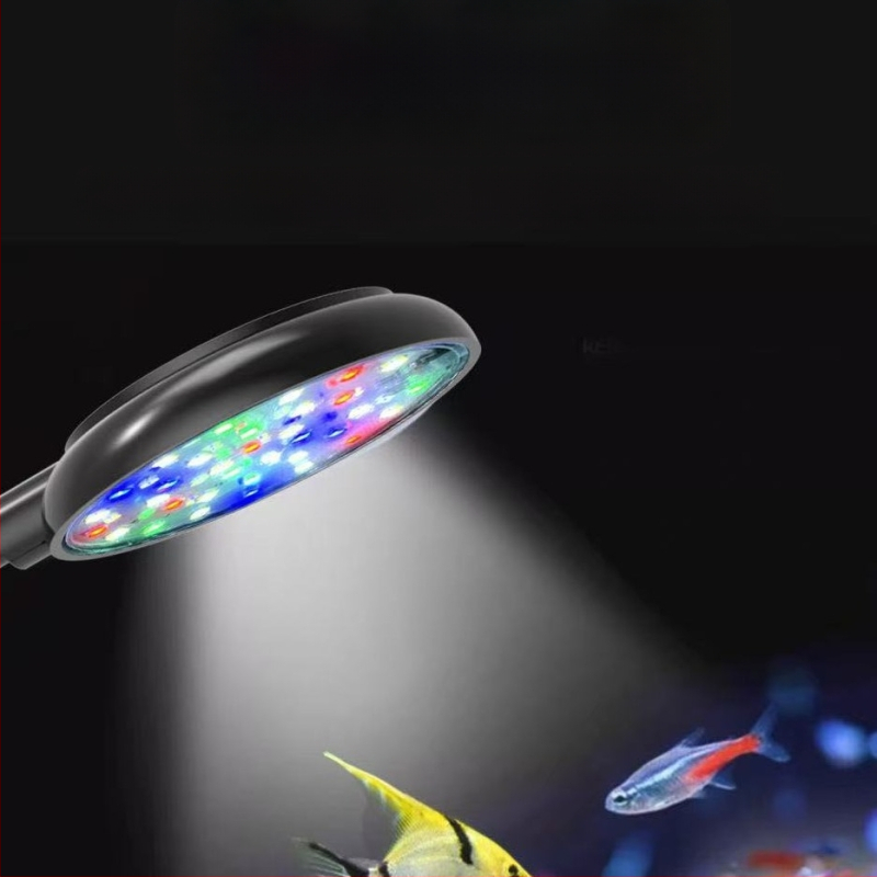 LED svjetlo za akvarij, kompaktna lampica s klipsom, vodootporna, štednja energije, za vodene biljke i dekoraciju, tri boje načina rada