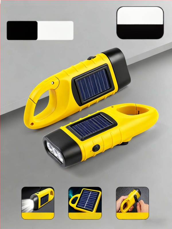 Višenamjenska solarna LED baterijska svjetiljka s ručnim punjenjem, jaka svjetlost, za neočekivane nestanke struje, kampiranje na otvorenom i prijenosno osvjetljenje