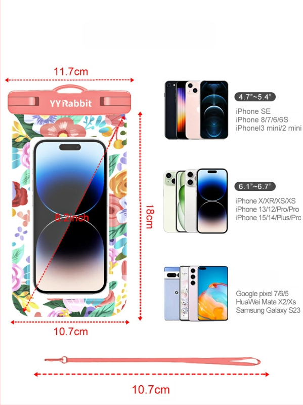PVC vodootporna torbica za telefon – veliko izdanje, otisak logotipa, za ronjenje, rafting, plivanje i aktivnosti na otvorenom