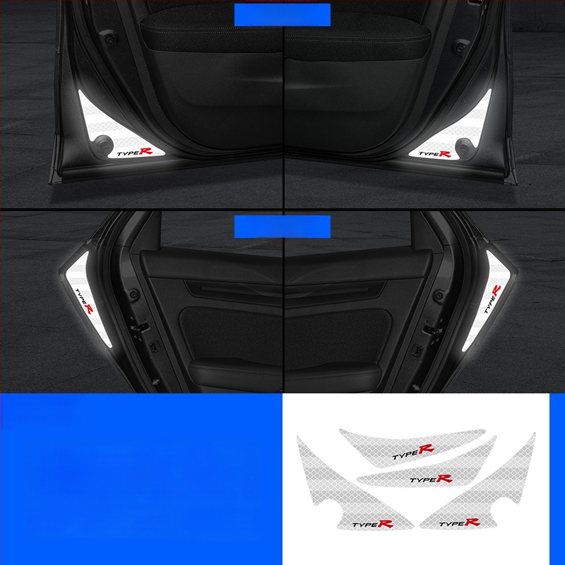 Honda Civic – reflektirajuća upozoravajuća naljepnica za vrata, koja svijetli na svjetlu; unutarnja dekoracija i modifikacija