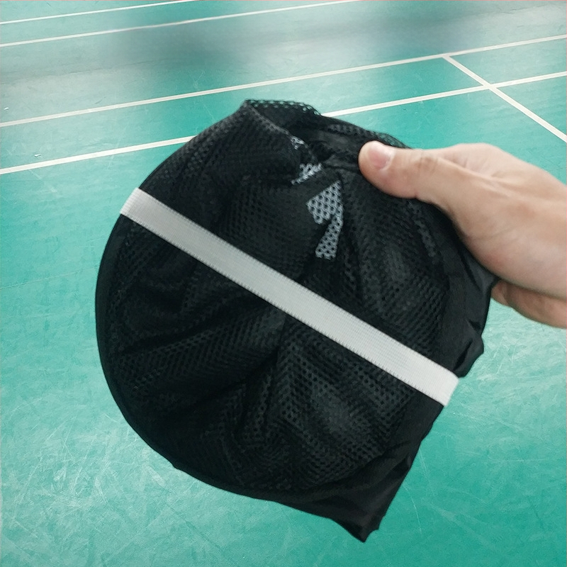 Torba za badminton s četiri odjeljka, sklopiva, lagana za nošenje, mrežasta, višefunkcionalna, crna