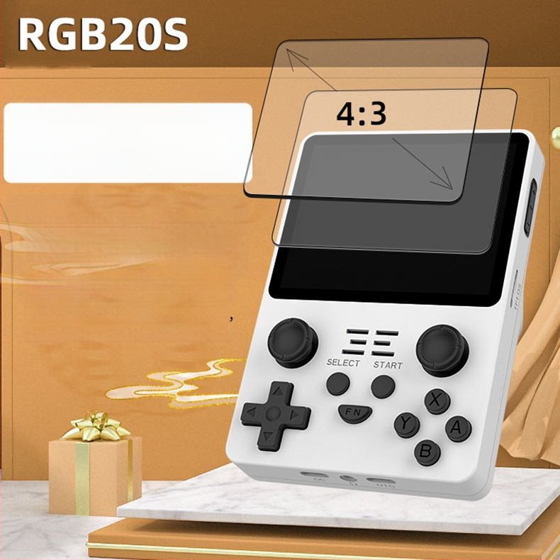 POWKIDDY RGB20S ručna retro konzola s IPS HD zaslonom, operativni sustav otvorenog koda, 16GB memorije, USB, 3,5 mm audio, MP4 player