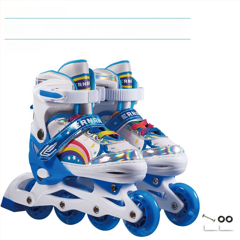 Dječje inline skates komplet, podesive, s treperavim svjetlima