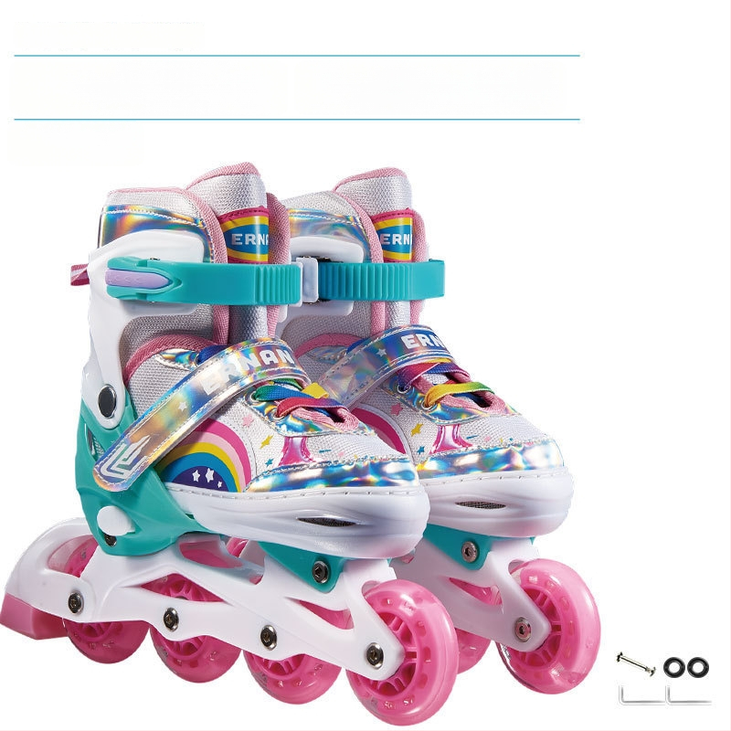 Dječje inline skates komplet, podesive, s treperavim svjetlima