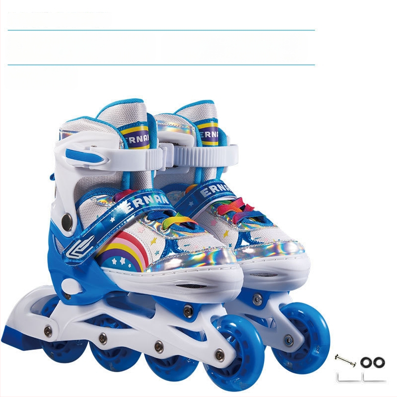 Dječje inline skates komplet, podesive, s treperavim svjetlima