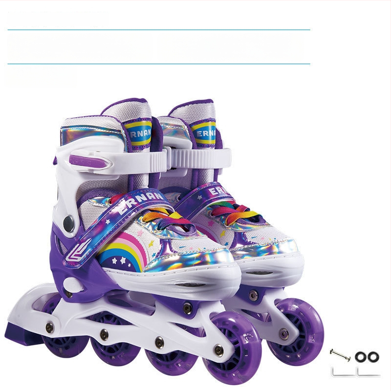 Dječje inline skates komplet, podesive, s treperavim svjetlima