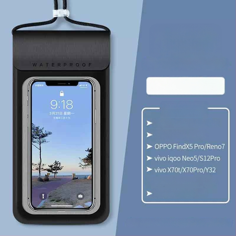 TPU vodootporna futrola za telefon s dodirnim zaslonom, prozirna vodootporna zaštita za plivanje i ronjenje
