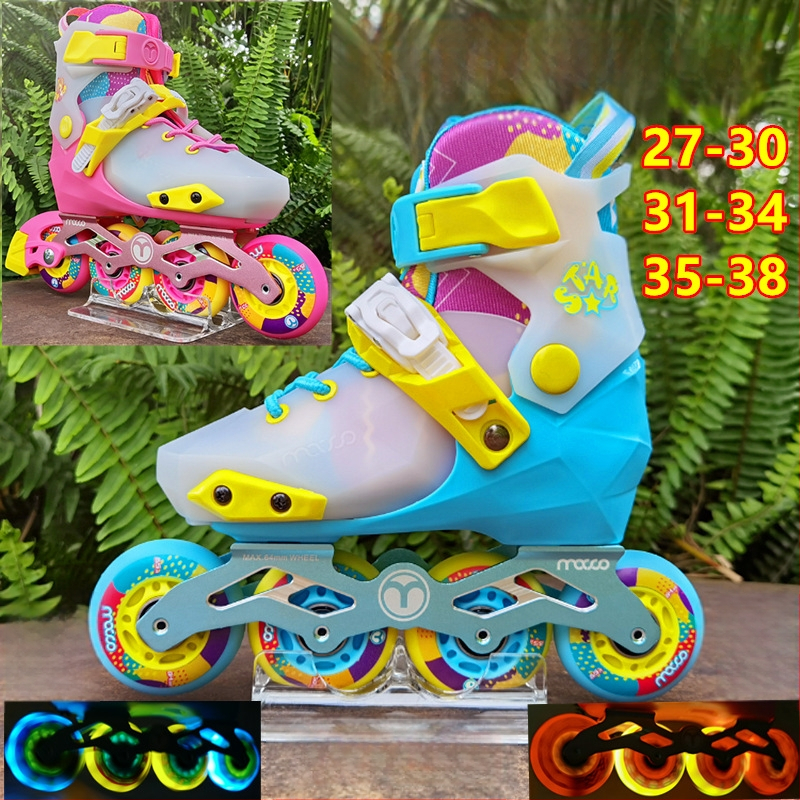MiGao STAR LED inline patike za djecu, prilagodljive početnicima, unisex