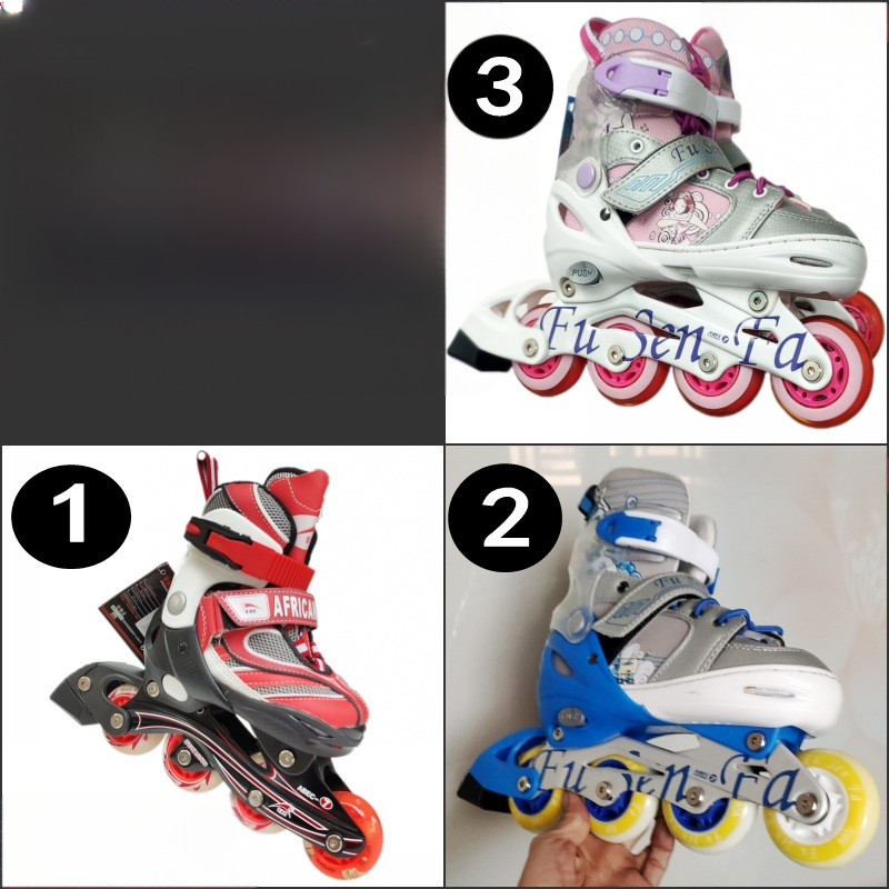 Djeca inline role s leopard printom, svjetleće, PU gornji dio i mrežasti materijal, gumeni đon, kotači u jednom redu, podesiva veličina