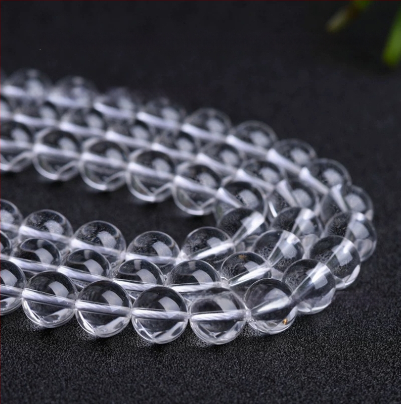 Prirodne bijele kristalne perle – polutovarne prozirne perle za DIY narukvicu i ogrlicu