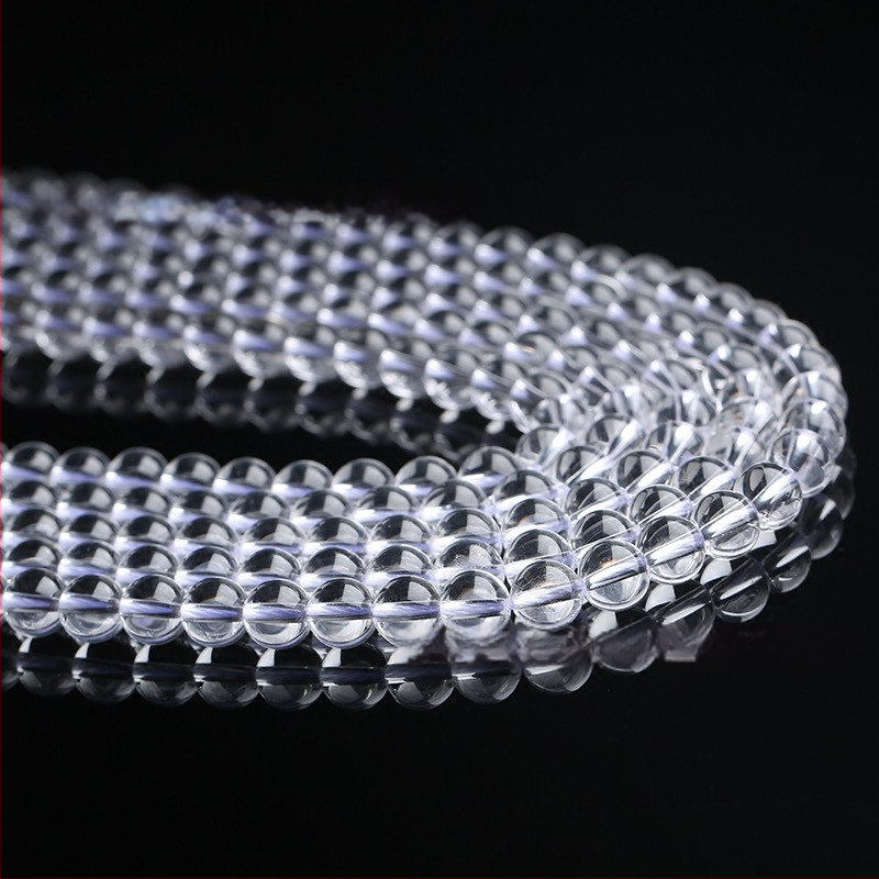 Prirodne bijele kristalne perle – polutovarne prozirne perle za DIY narukvicu i ogrlicu