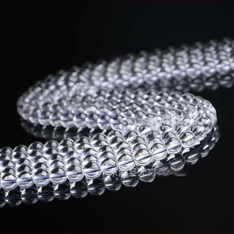 Prirodne bijele kristalne perle – polutovarne prozirne perle za DIY narukvicu i ogrlicu