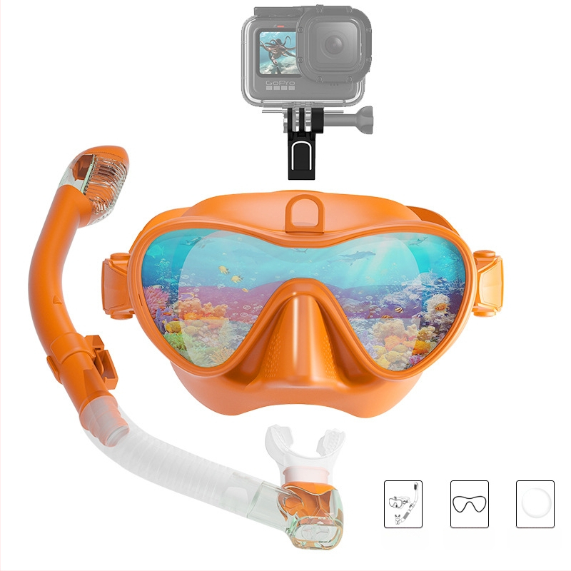 Maska za ronjenje s GoPro nosačem, set za slobodno ronjenje i šnorkanje