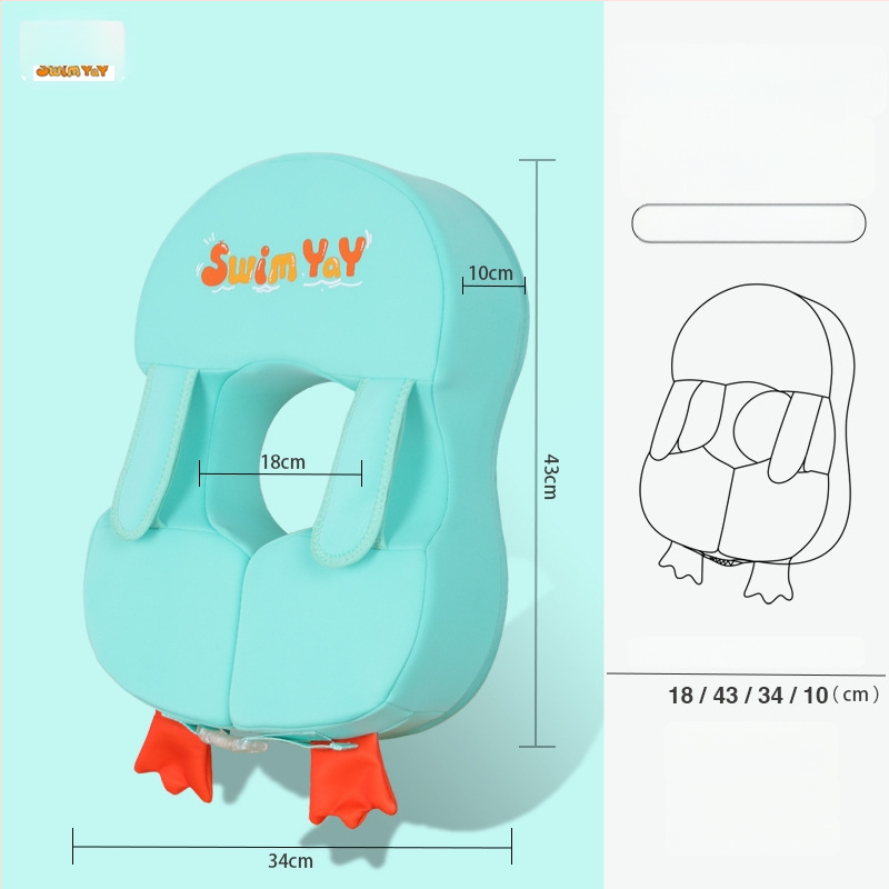 Dječji podlaktni plivački prsten s motivom pingvina, bez nadimanja, Ya006, ekološki materijal