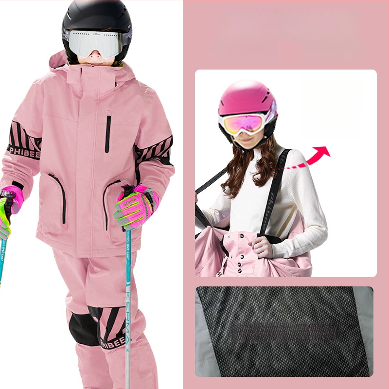 Phibee dječji skijaški komplet, unisex, vodootporan i otporan na vjetar, s polar fleece podstavom