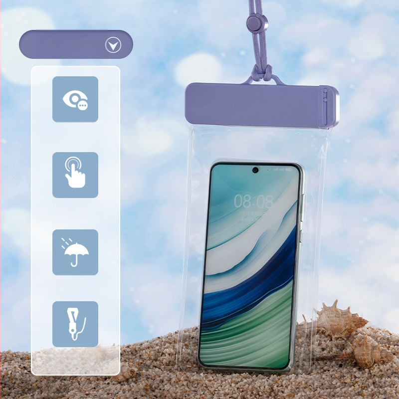 Vodootporna PVC futrola za mobitel s osjetljivim na dodir prozorom, ojačana, za vanjsku upotrebu tijekom kišnih dana i vožnje biciklom