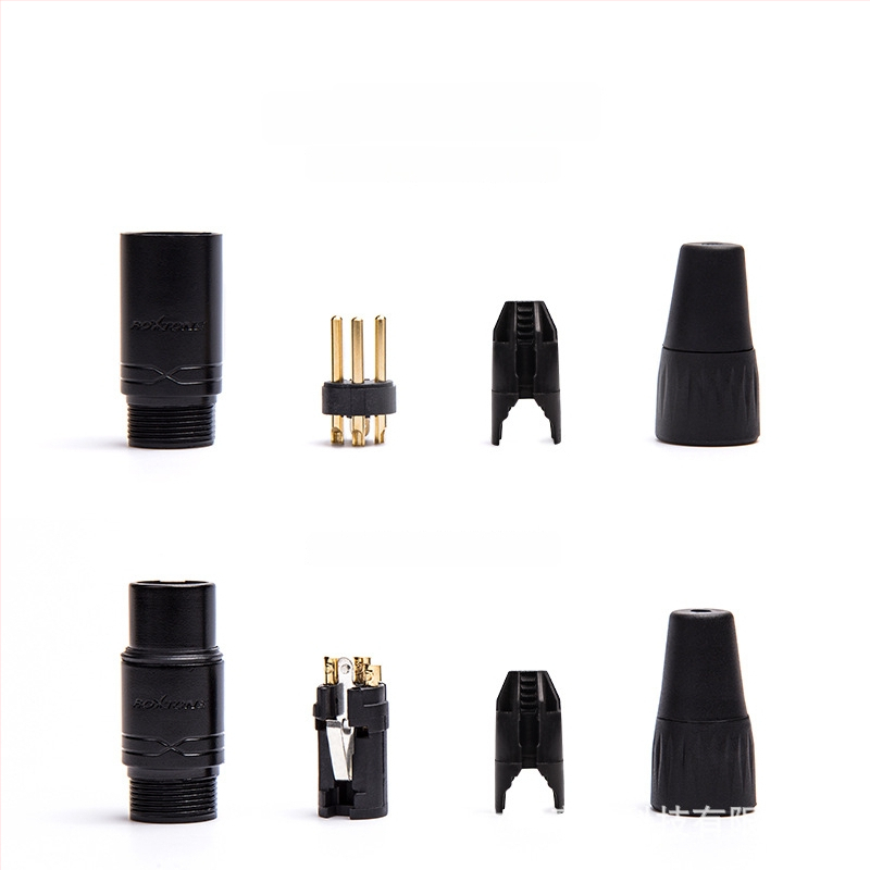 Conector XLR masculin pentru conexiune microfon la mixer — Brand Rocco Stone, conector audio/video, CE certificat