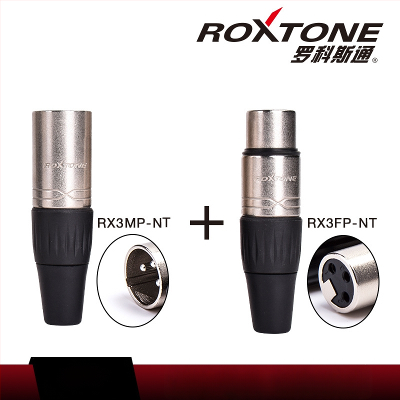 Conector XLR masculin pentru conexiune microfon la mixer — Brand Rocco Stone, conector audio/video, CE certificat