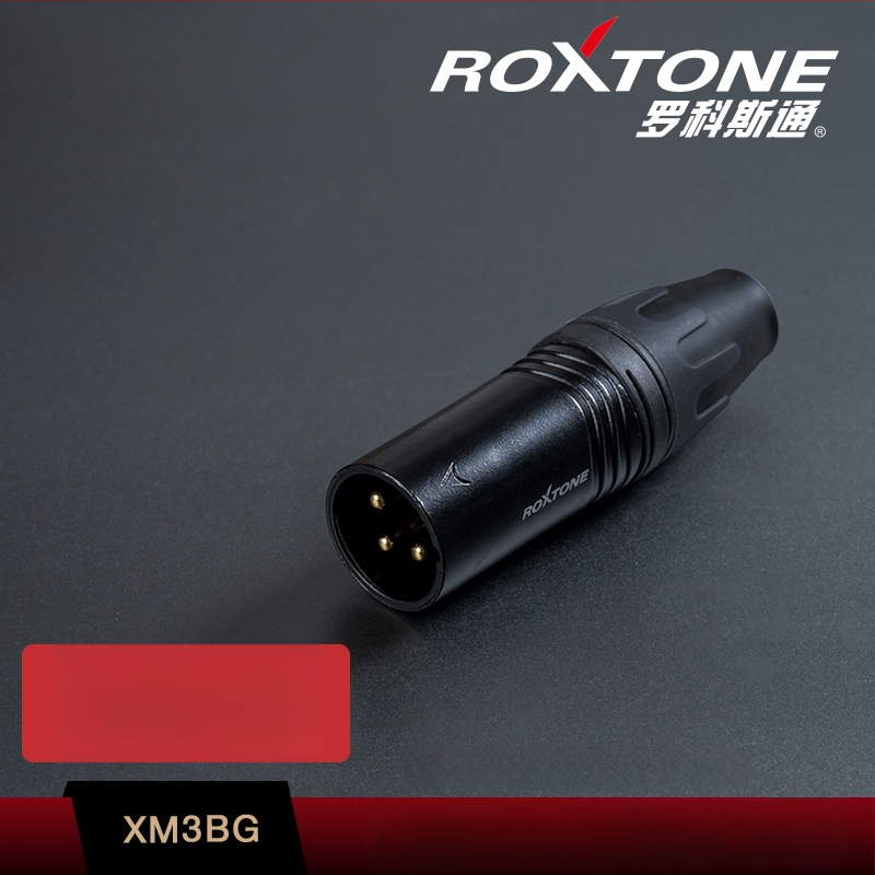 Conector XLR masculin pentru conexiune microfon la mixer — Brand Rocco Stone, conector audio/video, CE certificat