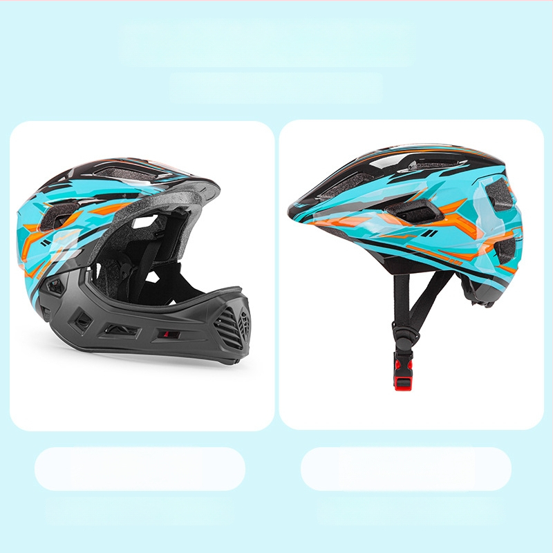 Cască pentru copii cu față completă pentru bicicletă de echilibru, unisex, protecție totală, design graffiti personalizabil