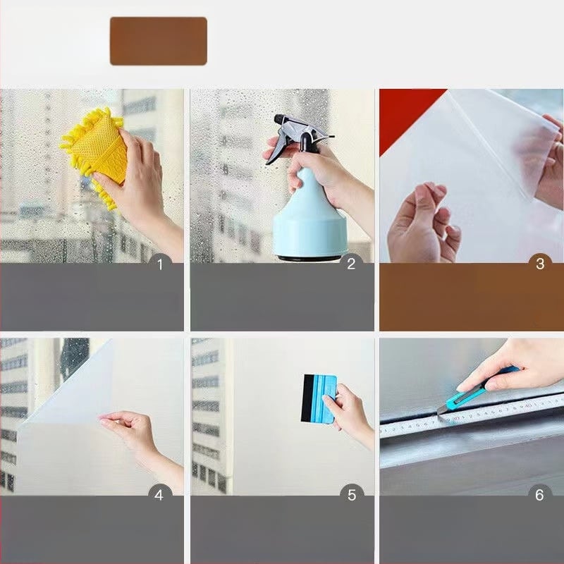 Film de intimitate pentru geamuri, electrostatic – transmite lumina, dar nu permite vederea, cu model geometric, pentru birou și sufragerie