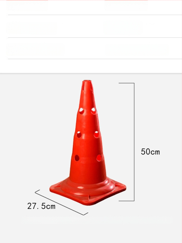 52 cm plastična kanta s debelim četvrtastim dnom i otvorima, za nogometni trening, prepreke i konuse za treniranje