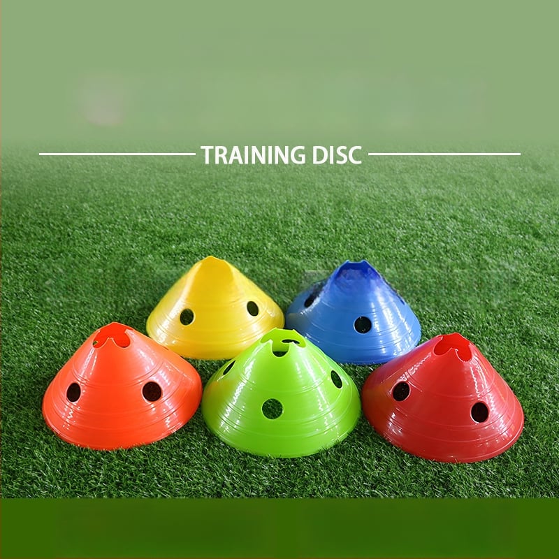 Set za nogometni trening: veliki konusi i diski za označavanje, LDPE