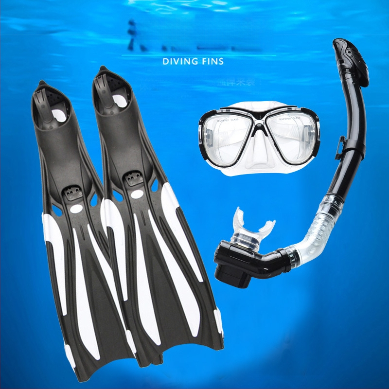 Potapljačke naočale, suha dišna cijev, dugi plivački peraje, zatvoreni nožni peraji, trening plivanja, snorkeling, trodijelni komplet za ronjenje