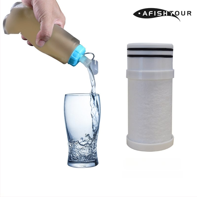 Prenosna sklopiva boca za vodu s filtracijom za outdoor aktivnosti: planinarenje, trčanje, vožnja bicikla, 300/400/500 ml