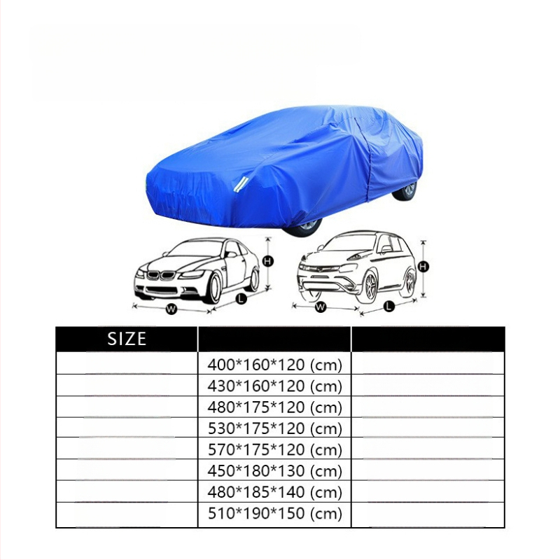 Izdrživi auto pokrivač od Oxford tkanine, potpuno pokrivanje štiti od prašine i kiše za garažu, pogodan za sedan i SUV