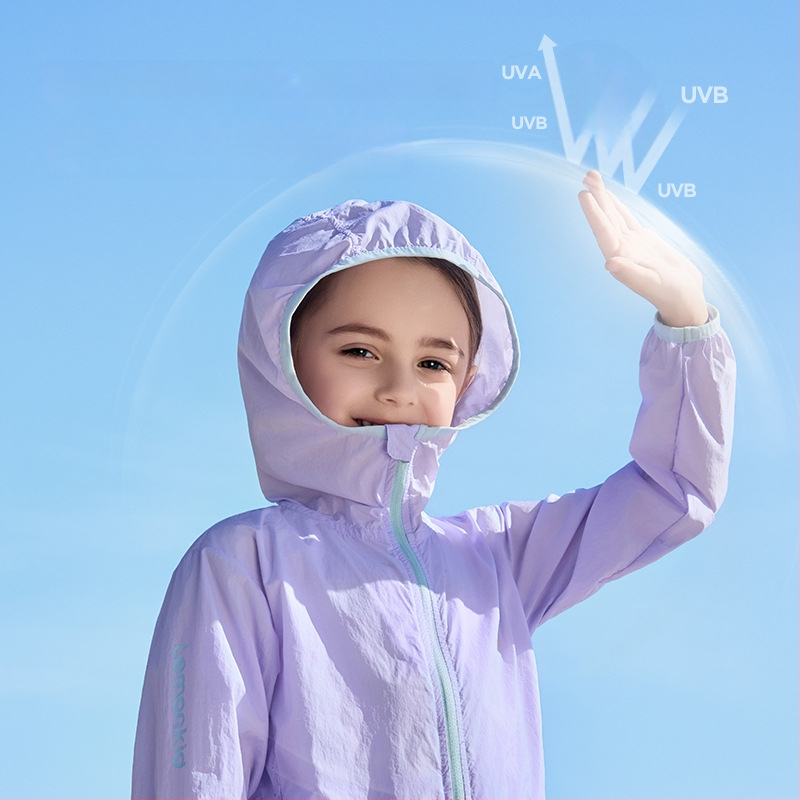 Lemon Baby Dječja košulja za zaštitu od sunca s kapuljačom – UV zaštita, brzo sušenje, Ice Silk za plažu