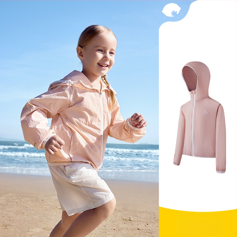 Lemon Baby Dječja košulja za zaštitu od sunca s kapuljačom – UV zaštita, brzo sušenje, Ice Silk za plažu