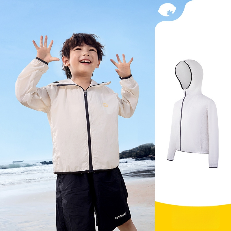 Lemon Baby Dječja košulja za zaštitu od sunca s kapuljačom – UV zaštita, brzo sušenje, Ice Silk za plažu