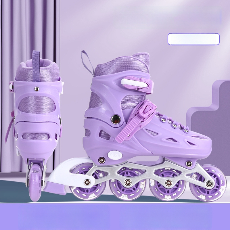 Dječji set inline skatera za početnike - gornji PU dio s mrežom, kotači u jednom nizu