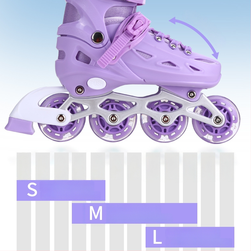 Dječji set inline skatera za početnike - gornji PU dio s mrežom, kotači u jednom nizu
