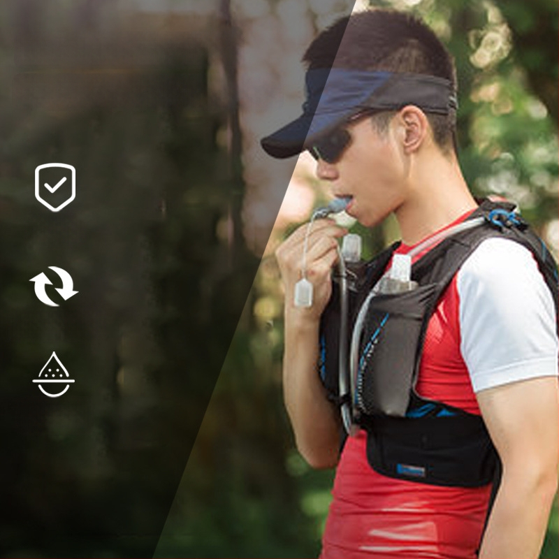 AFISHTOUR Prijenosna sklopiva TPU vodena torba – za outdoor aktivnosti, 1L/2L/3L, vodootporna, hidratacijski ruksak za trčanje, vožnju bicikla, planinarenje i kampiranje