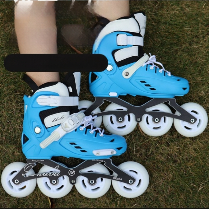Inline skates za početnike, za odrasle i djecu, brze, s prilagodljivom trokolnom konstrukcijom i protukliznom površinom