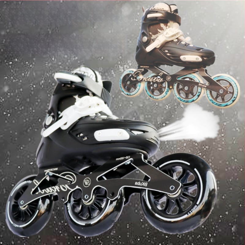 Inline skates za početnike, za odrasle i djecu, brze, s prilagodljivom trokolnom konstrukcijom i protukliznom površinom