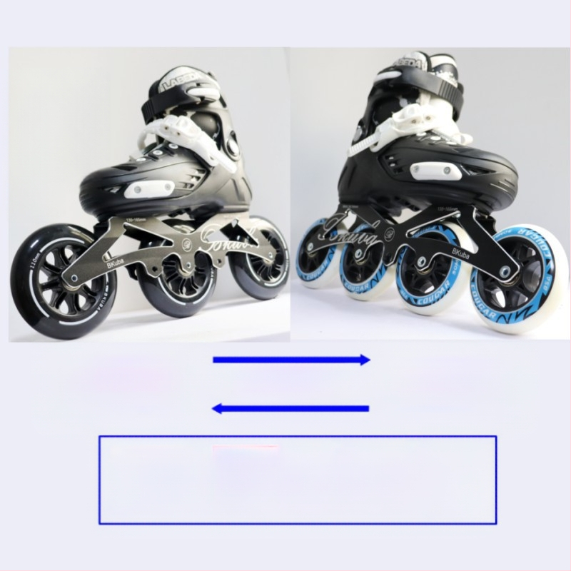 Inline skates za početnike, za odrasle i djecu, brze, s prilagodljivom trokolnom konstrukcijom i protukliznom površinom
